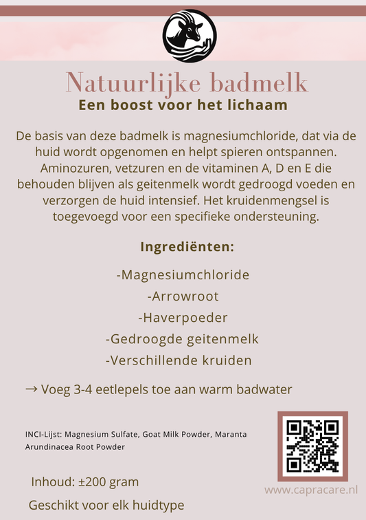 Capra Care Natuurlijke Huidboost Badmelk